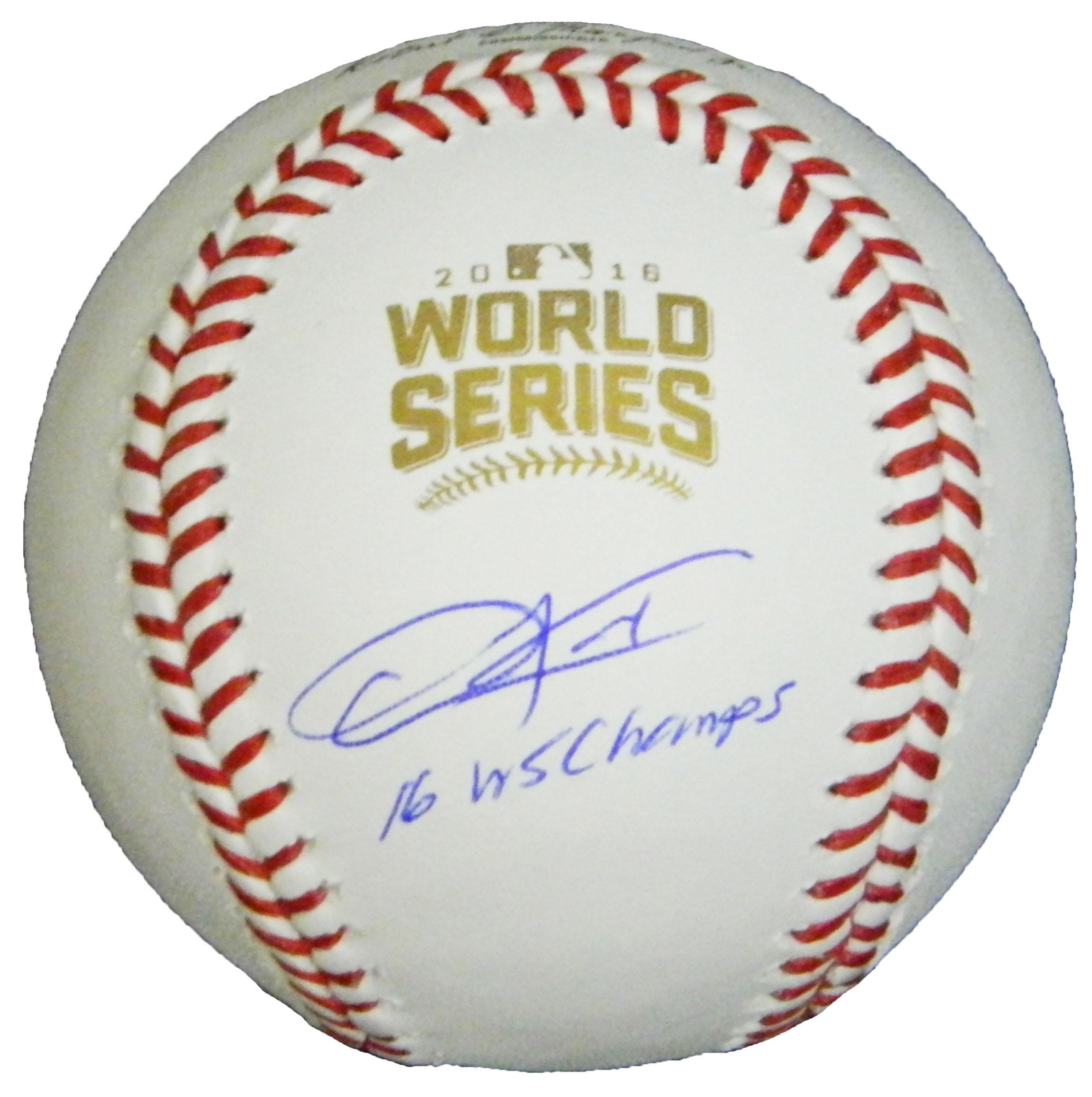 Dexter Fowler Signed 2016 World Series Logo Baseball Inscribed "16 WS Champs" (Schwartz) at PristineAuction.com Dexter Fowler Signed 2016 World Series Logo Baseball Inscribed "16 WS Champs" (Schwartz) at PristineAuction.com