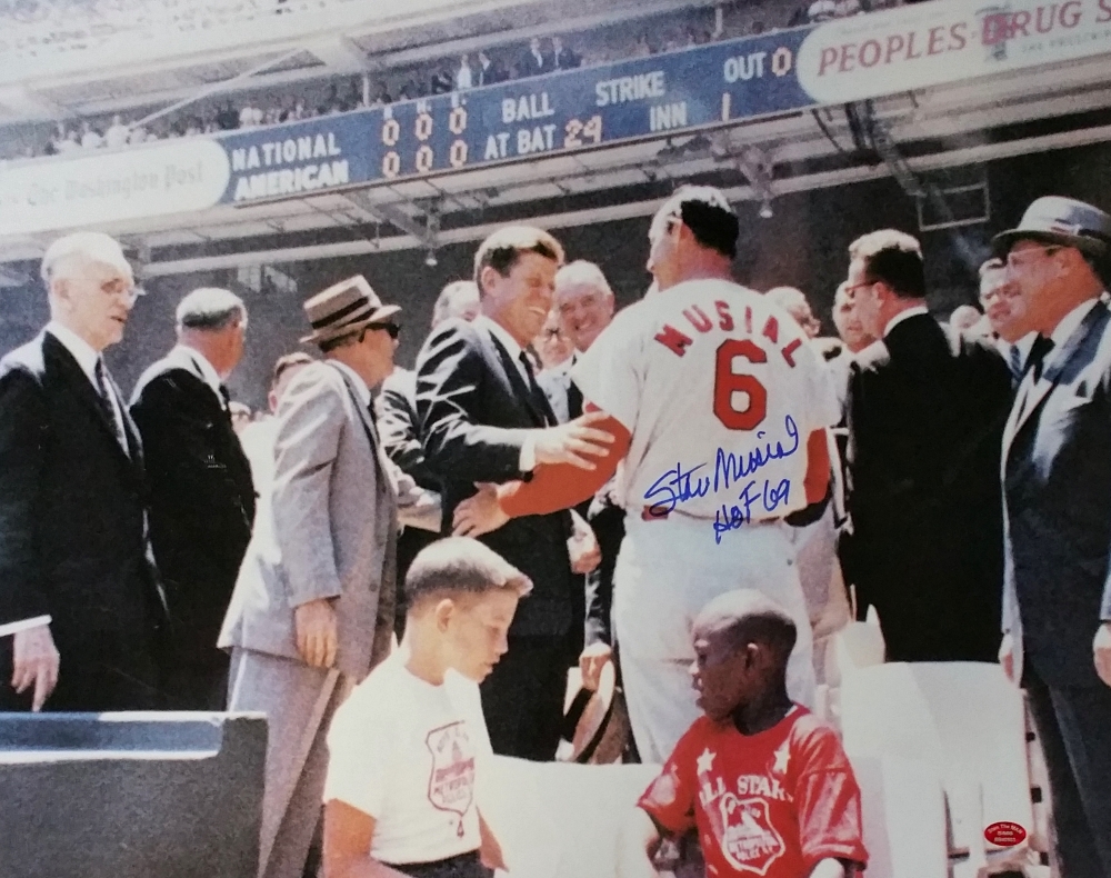 Stan Musial Signed Cardinals 16x20 Photo Inscribed "HOF 69" (Stan the Man COA) at PristineAuction.com Stan Musial Signed Cardinals 16x20 Photo Inscribed "HOF 69" (Stan the Man COA) at PristineAuction.com
