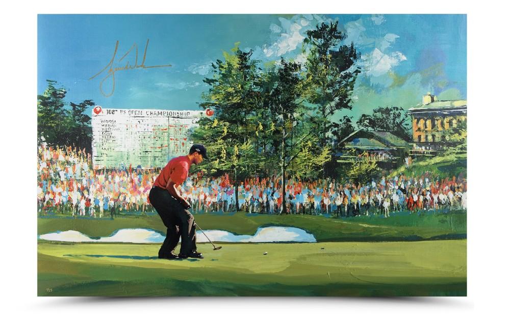 Tiger Woods Signed U.S. Open LE 29x44 SoHo Art Giclee on Canvas (UDA COA) at PristineAuction.com Tiger Woods Signed U.S. Open LE 29x44 SoHo Art Giclee on Canvas (UDA COA) at PristineAuction.com