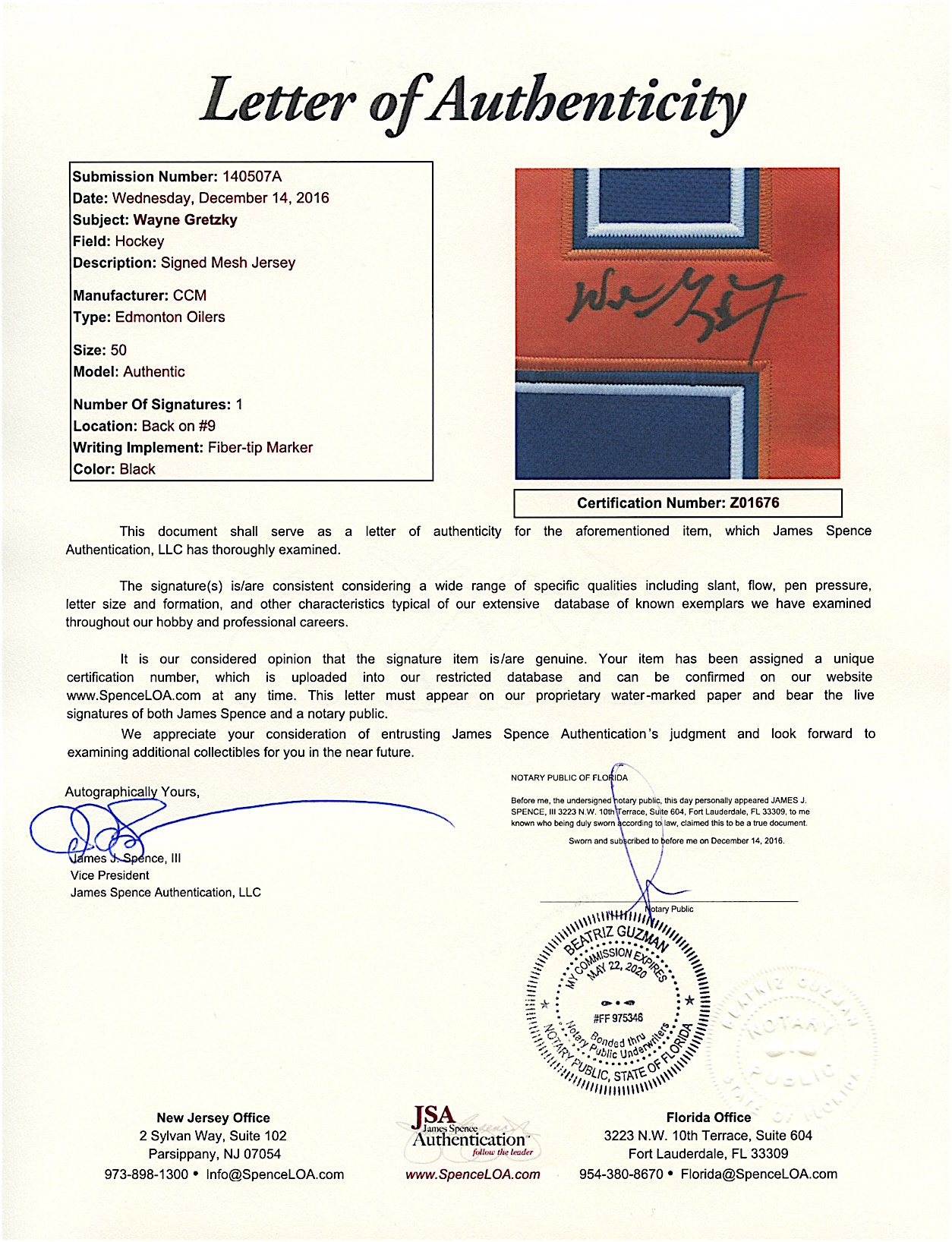 Wayne Gretzky Signed Oilers Captain Jersey (JSA LOA) at PristineAuction.com Wayne Gretzky Signed Oilers Captain Jersey (JSA LOA) at PristineAuction.com