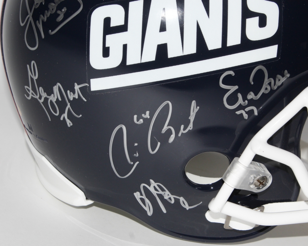 1986 Giants FullSize Helmet TeamSigned By (18) with Lionel Manuel