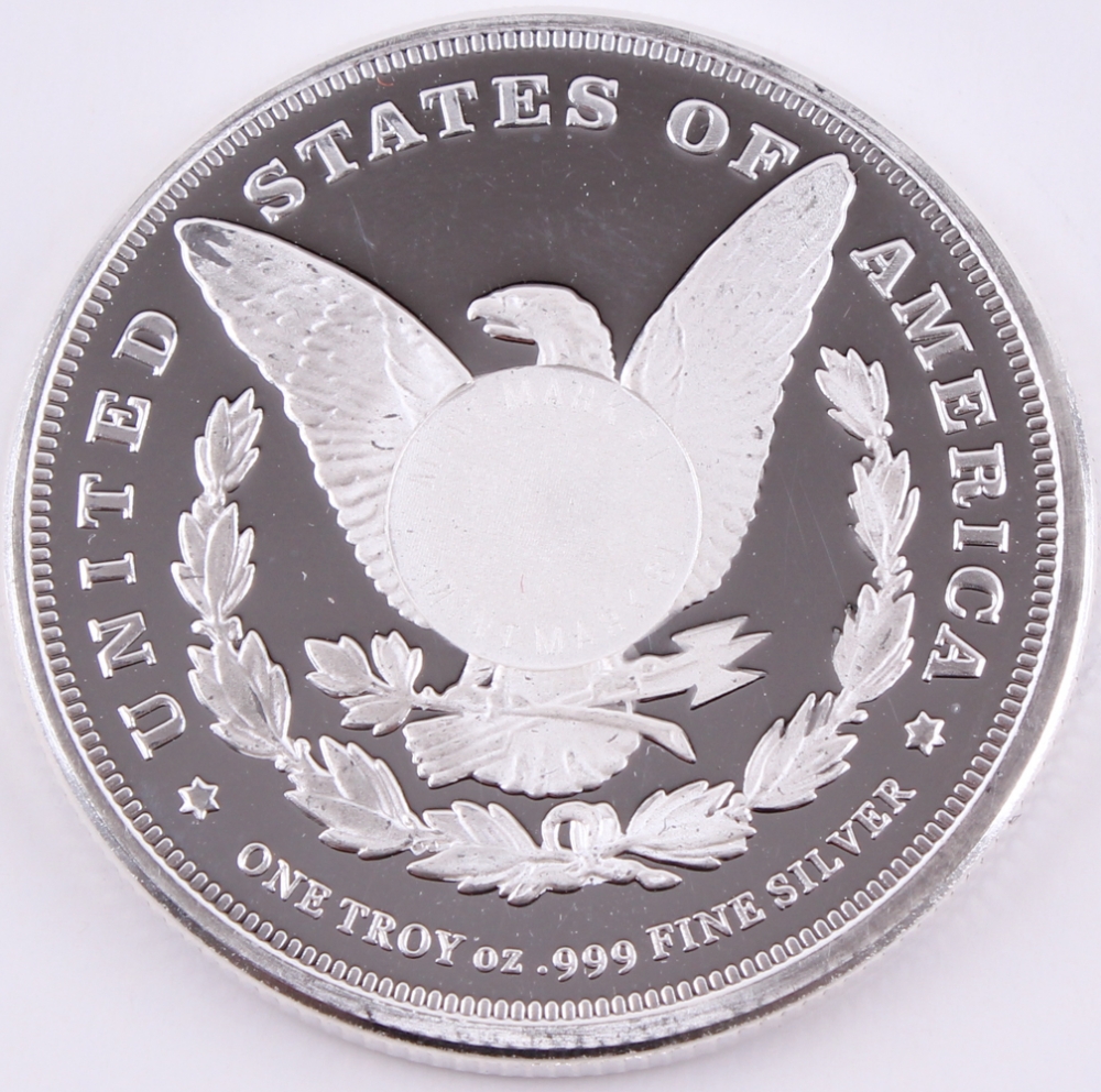 Lot Of 5 – Private Mint Morgan Dollar Tribute .999 Fine Silver Rounds – 1 Oz Each