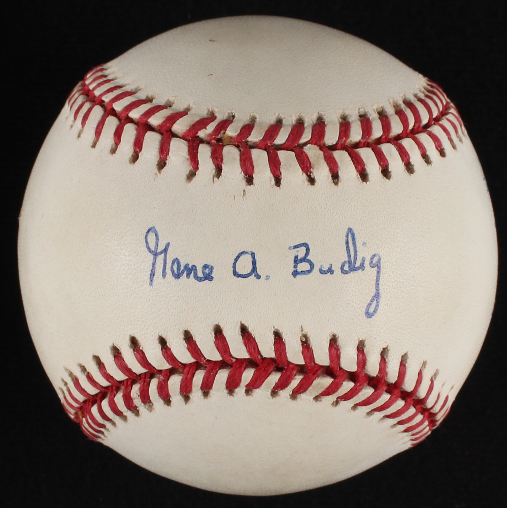 American League Presidents Multi-Signed 1995 World Series Baseball with Lee MacPhail, Bobby Brown & Gene Budig (Major League Baseball Players Alumni Association LOA) at PristineAuction.com American League Presidents Multi-Signed 1995 World Series Baseball with Lee MacPhail, Bobby Brown & Gene Budig (Major League Baseball Players Alumni Association LOA) at PristineAuction.com