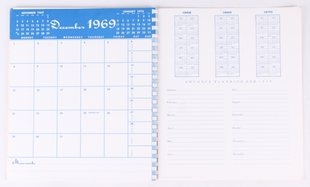 Vintage 1969 Edition United States Military Calendar Booklet | Pristine  Auction
