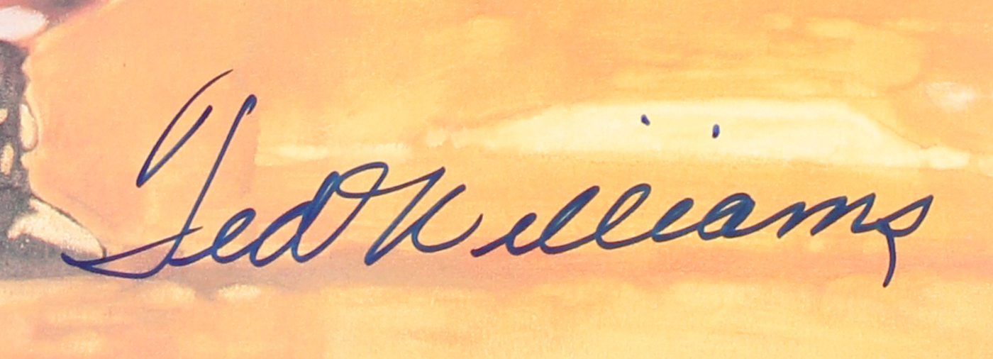 Ted Williams Signed "Hit List" 16x20 Lithograph (PSA LOA & Green Diamond COA) at PristineAuction.com Ted Williams Signed "Hit List" 16x20 Lithograph (PSA LOA & Green Diamond COA) at PristineAuction.com