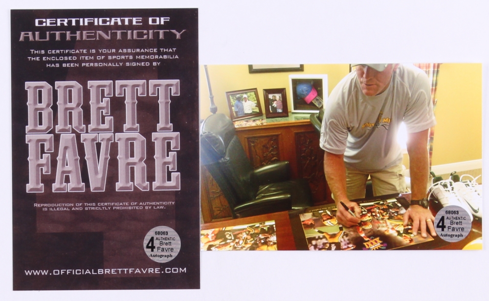 Brett Favre Signed Packers "Super Bowl XXXI" 18x24 Photo Inscribed "SBXXXI Champs" (Favre COA) at PristineAuction.com Brett Favre Signed Packers "Super Bowl XXXI" 18x24 Photo Inscribed "SBXXXI Champs" (Favre COA) at PristineAuction.com