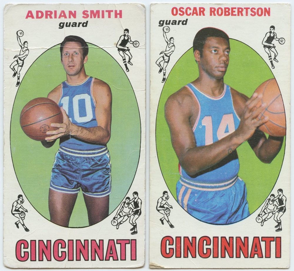 Lot of (2) 1969-70 Topps Basketball Cards with #50 Oscar Robertson & #97  Adrian Smith RC | Pristine Auction