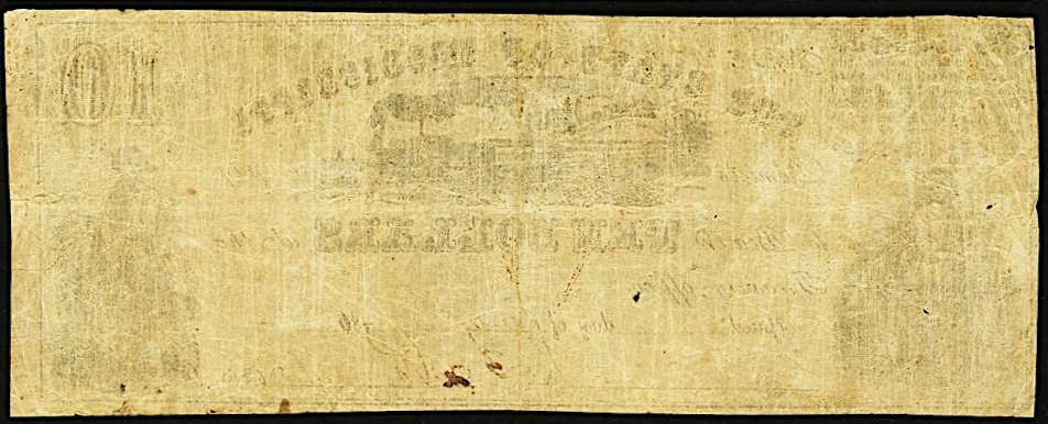 1862 $10 Ten Dollar State of Mississippi Faith of the State Pledged Bank Note Bill with Red Overprint at PristineAuction.com 1862 $10 Ten Dollar State of Mississippi Faith of the State Pledged Bank Note Bill with Red Overprint at PristineAuction.com