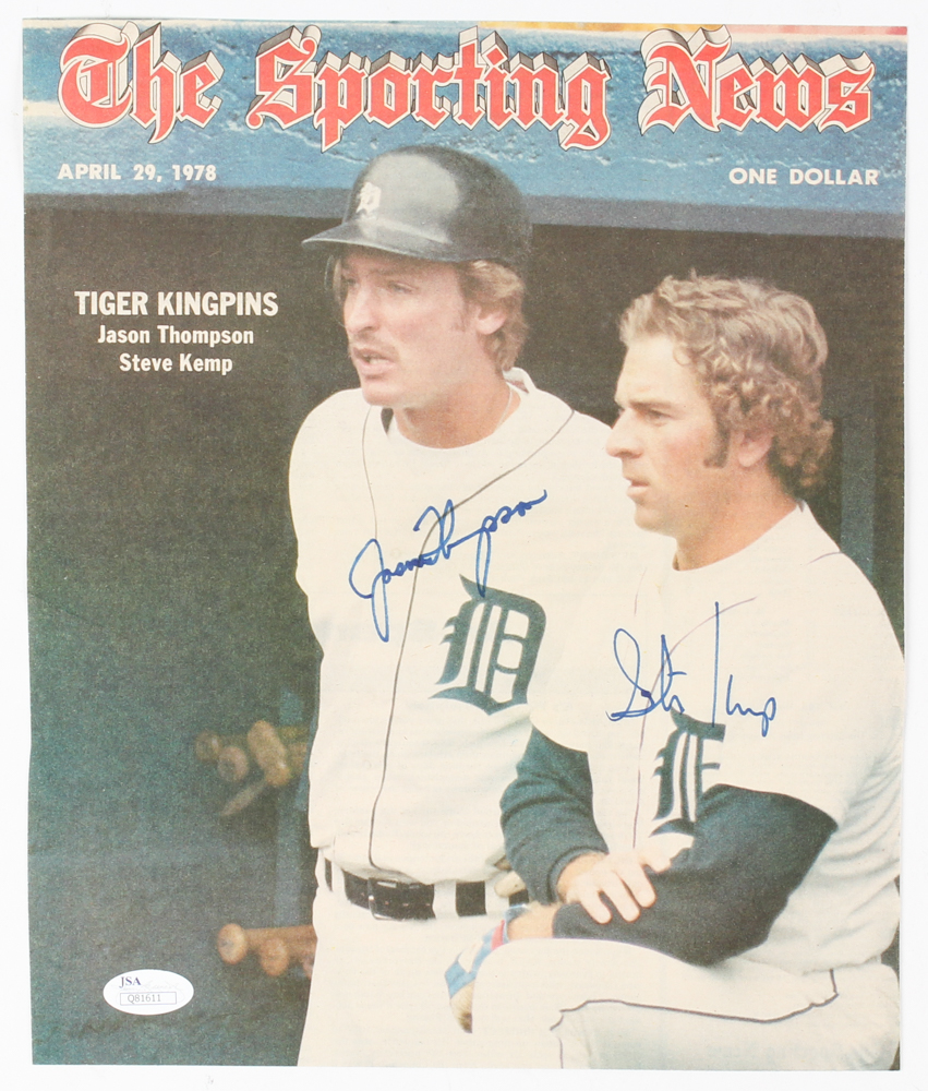 Jason Thompson & Steve Kemp Signed Tigers "The Sporting News" Newspaper Cover (JSA COA) at PristineAuction.com Jason Thompson & Steve Kemp Signed Tigers "The Sporting News" Newspaper Cover (JSA COA) at PristineAuction.com