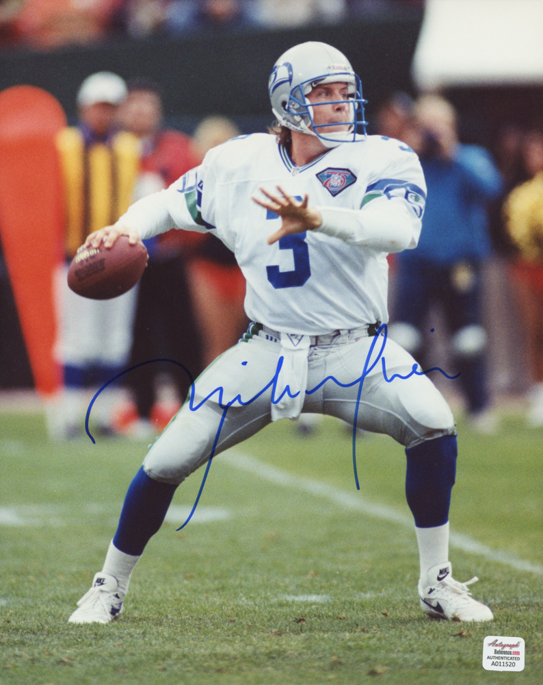Rick Mirer Signed Seahawks 8x10 Photo (Autograph Reference COA) at PristineAuction.com Rick Mirer Signed Seahawks 8x10 Photo (Autograph Reference COA) at PristineAuction.com