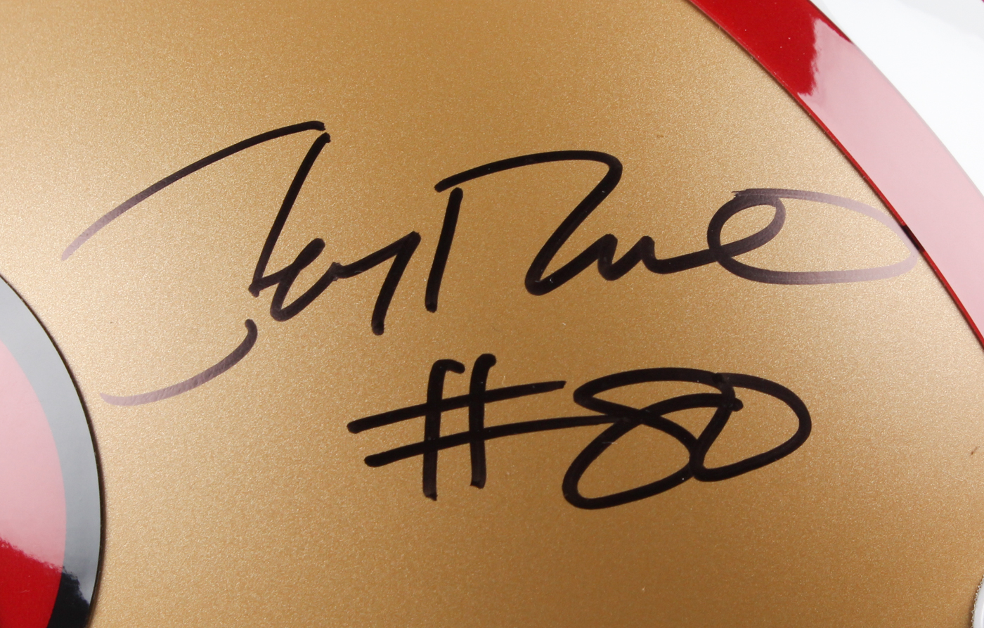 Jerry Rice Signed 49ers Full-Size Custom Matte Helmet (PSA COA) at PristineAuction.com Jerry Rice Signed 49ers Full-Size Custom Matte Helmet (PSA COA) at PristineAuction.com