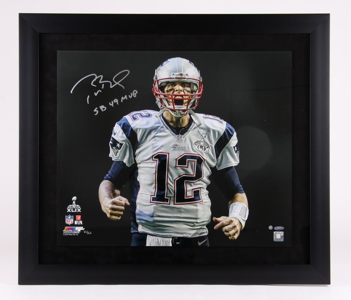 Tom Brady Signed Patriots Limited Edition "Super Bowl 49 Touch Down Scream" 27x31 Custom Framed Photo Inscribed "SB 49 MVP" #12/12 (Steiner COA & Tristar Hologram) at PristineAuction.com Tom Brady Signed Patriots Limited Edition "Super Bowl 49 Touch Down Scream" 27x31 Custom Framed Photo Inscribed "SB 49 MVP" #12/12 (Steiner COA & Tristar Hologram) at PristineAuction.com