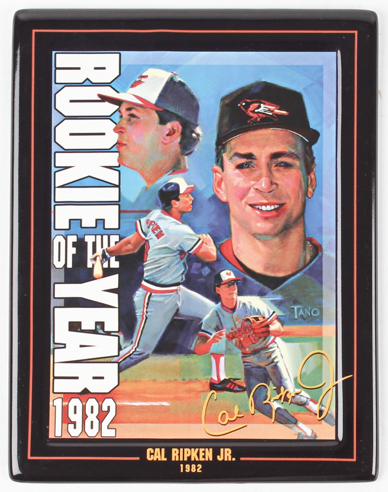 Cal Ripken Jr. LE Orioles "1982 Rookie Of The Year" Bradford Exchange Ceramic Plate (Bradford COA) at PristineAuction.com Cal Ripken Jr. LE Orioles "1982 Rookie Of The Year" Bradford Exchange Ceramic Plate (Bradford COA) at PristineAuction.com