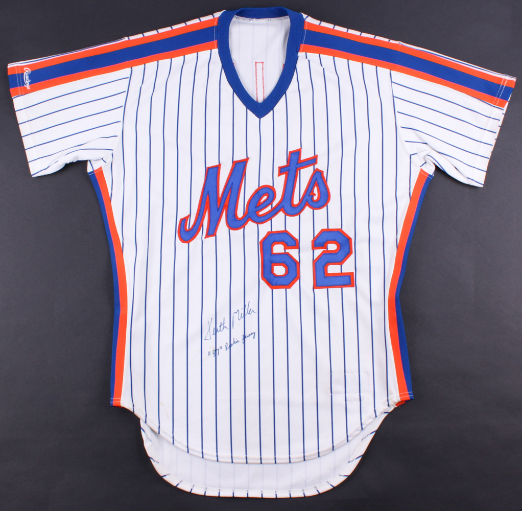 Keith Miller Signed Mets Game-Used Jersey Inscribed "87 Rookie Jersey" (Mears LOA) at PristineAuction.com Keith Miller Signed Mets Game-Used Jersey Inscribed "87 Rookie Jersey" (Mears LOA) at PristineAuction.com
