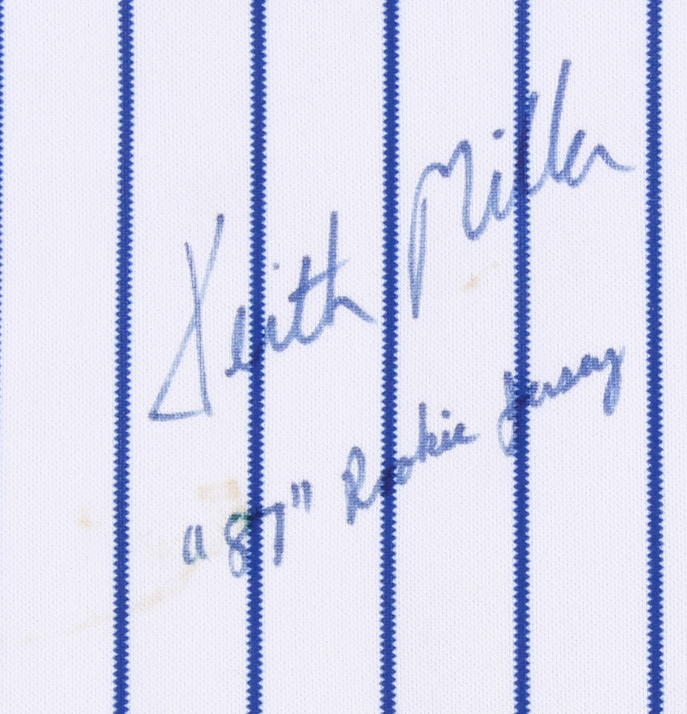 Keith Miller Signed Mets Game-Used Jersey Inscribed "87 Rookie Jersey" (Mears LOA) at PristineAuction.com Keith Miller Signed Mets Game-Used Jersey Inscribed "87 Rookie Jersey" (Mears LOA) at PristineAuction.com