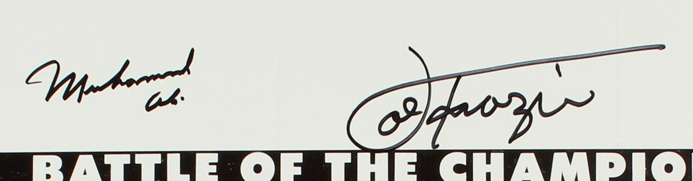 Muhammad Ali & Joe Fraizer Signed "Fight of the Century 03/08/1971" 14x22 Madison Square Garden Fight Poster (JSA ALOA) at PristineAuction.com Muhammad Ali & Joe Fraizer Signed "Fight of the Century 03/08/1971" 14x22 Madison Square Garden Fight Poster (JSA ALOA) at PristineAuction.com