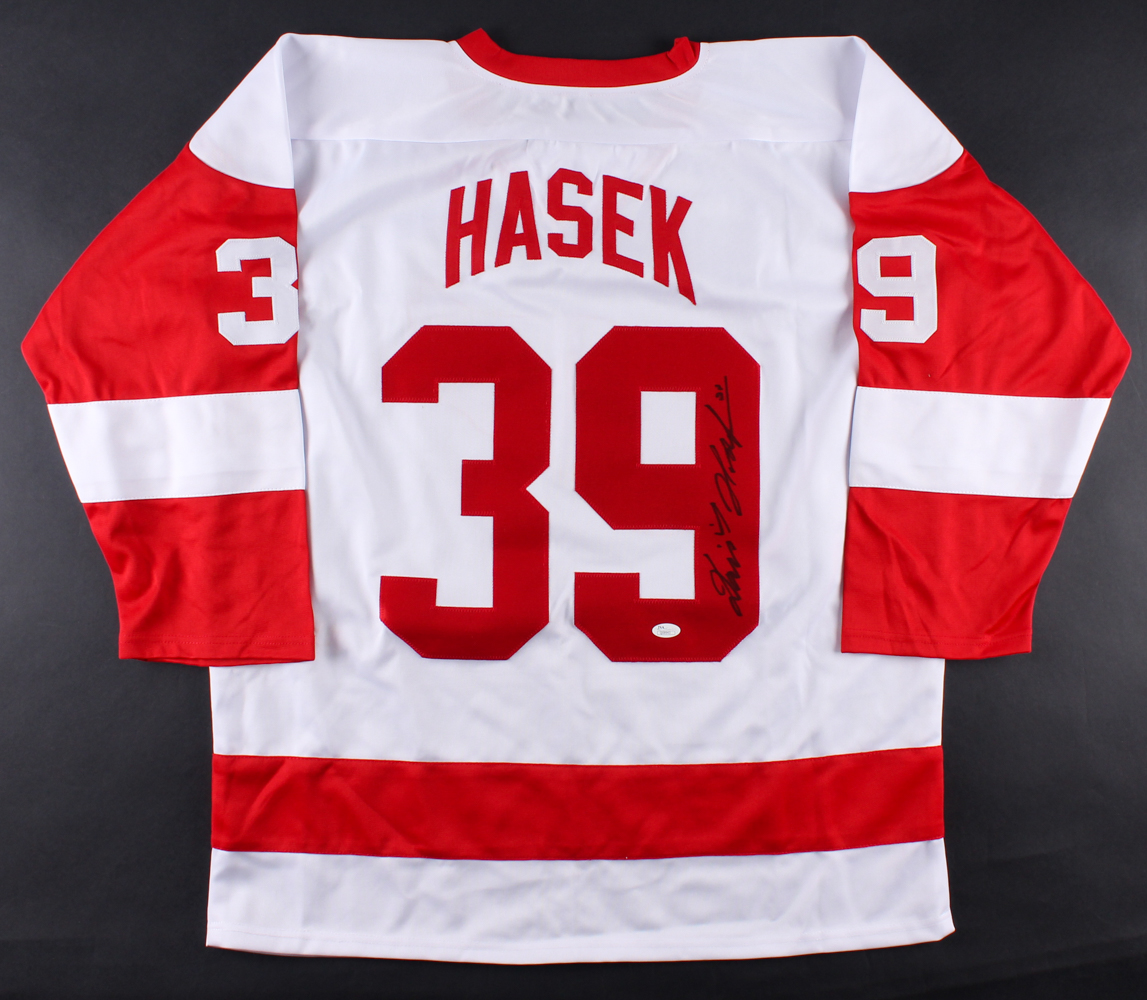 Dominik Hasek Signed Red Wings Jersey (JSA COA) at PristineAuction.com Dominik Hasek Signed Red Wings Jersey (JSA COA) at PristineAuction.com
