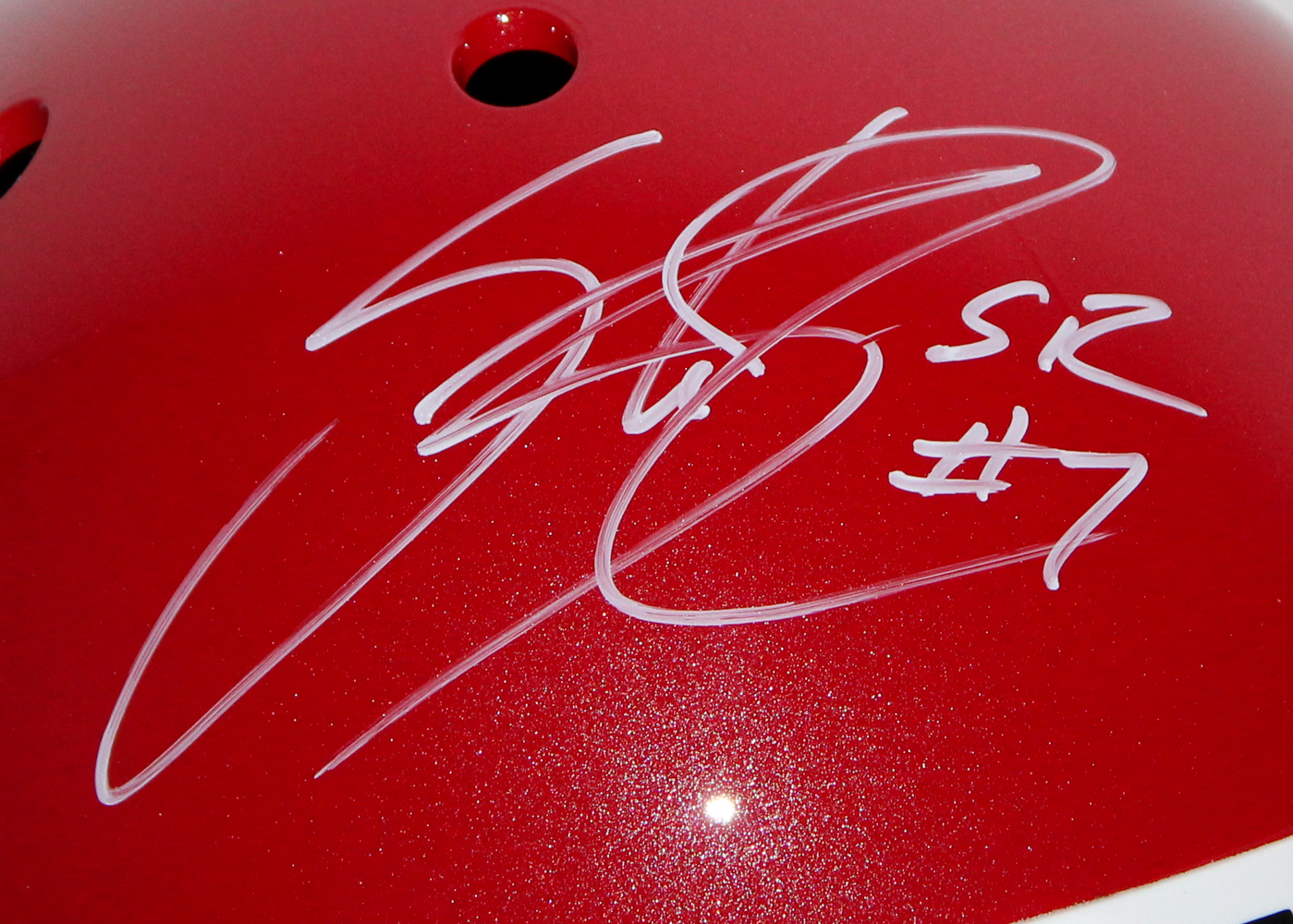 Steve Smith Sr. Signed Utah Utes Full-Size Helmet (Smith COA) at PristineAuction.com Steve Smith Sr. Signed Utah Utes Full-Size Helmet (Smith COA) at PristineAuction.com