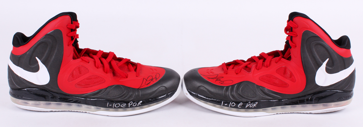 Chris Bosh Signed Pair of (2) Miami Heat Game-Used Basketball Shoes Inscribed "1-10 @ Portland" (Fanatics) at PristineAuction.com Chris Bosh Signed Pair of (2) Miami Heat Game-Used Basketball Shoes Inscribed "1-10 @ Portland" (Fanatics) at PristineAuction.com