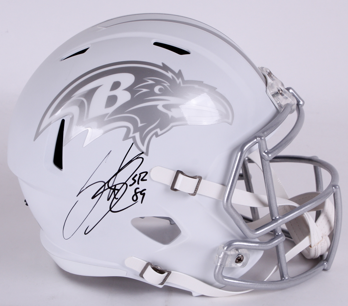 Steve Smith Sr. Signed Ravens Full Size Custom Matte White ICE Speed Helmet (Smith COA) at PristineAuction.com Steve Smith Sr. Signed Ravens Full Size Custom Matte White ICE Speed Helmet (Smith COA) at PristineAuction.com