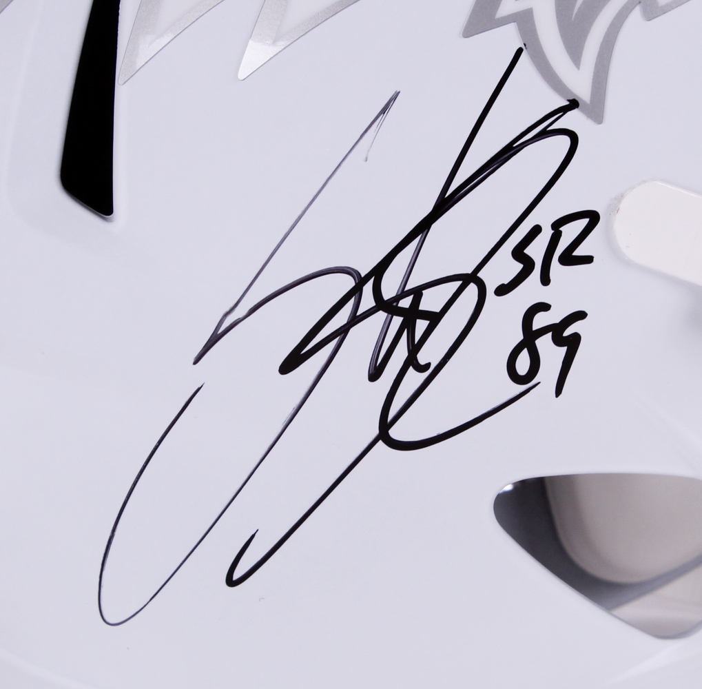 Steve Smith Sr. Signed Ravens Full Size Custom Matte White ICE Speed Helmet (Smith COA) at PristineAuction.com Steve Smith Sr. Signed Ravens Full Size Custom Matte White ICE Speed Helmet (Smith COA) at PristineAuction.com