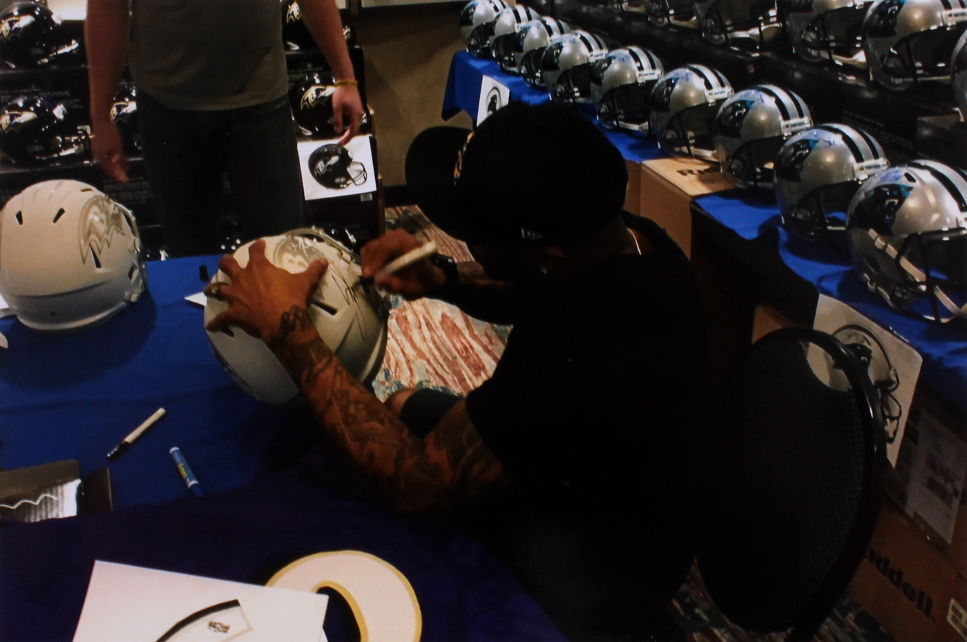 Steve Smith Sr. Signed Ravens Full Size Custom Matte White ICE Speed Helmet (Smith COA) at PristineAuction.com Steve Smith Sr. Signed Ravens Full Size Custom Matte White ICE Speed Helmet (Smith COA) at PristineAuction.com