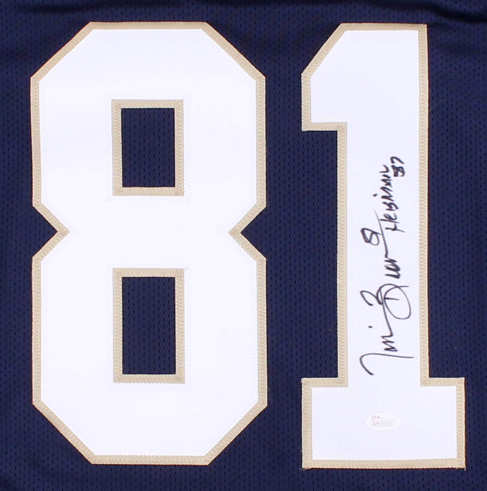 Tim Brown Signed Notre Dame Fighting Irish Jersey Inscribed "Heisman 57" (JSA COA) at PristineAuction.com Tim Brown Signed Notre Dame Fighting Irish Jersey Inscribed "Heisman 57" (JSA COA) at PristineAuction.com