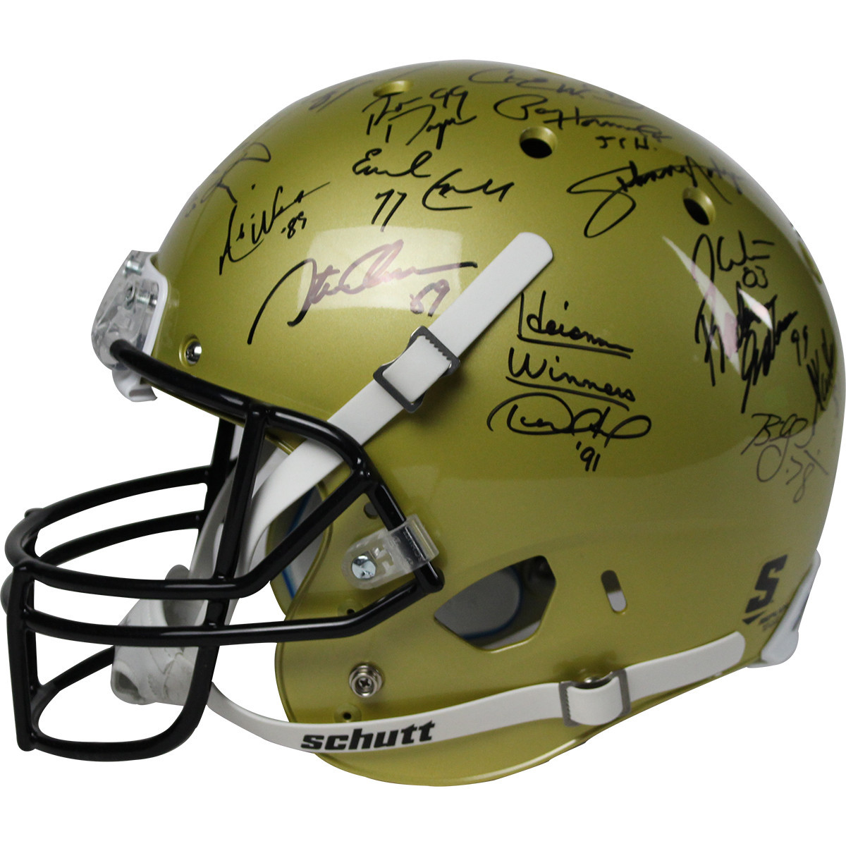 Heisman Trophy Winners Full-Size Helmet Signed by (24) with Earl Campbell, Paul Hornung, Jason White, Bo Jackson, Billy Sims, Steve Owens (Steiner COA) at PristineAuction.com Heisman Trophy Winners Full-Size Helmet Signed by (24) with Earl Campbell, Paul Hornung, Jason White, Bo Jackson, Billy Sims, Steve Owens (Steiner COA) at PristineAuction.com
