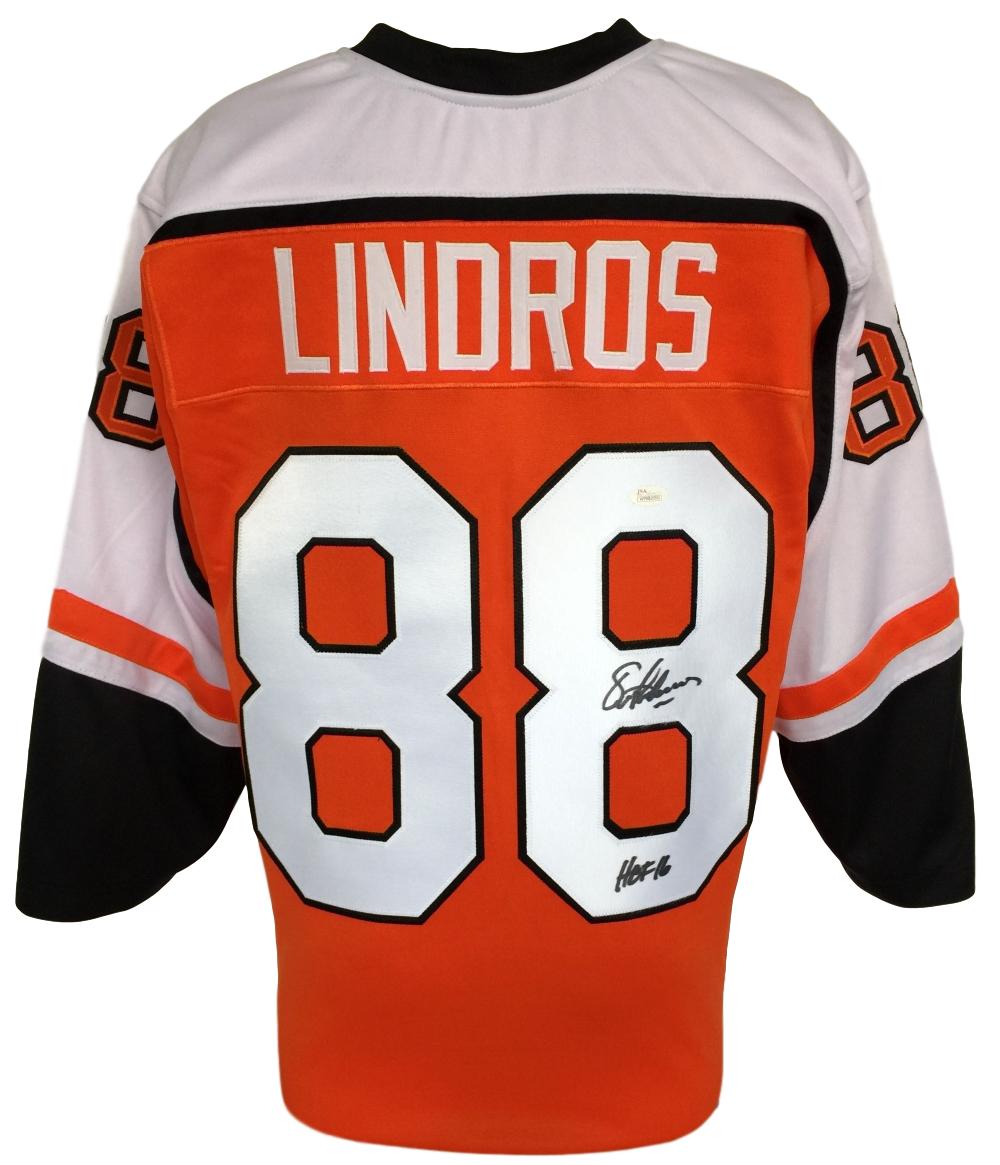 Eric Lindros Signed Flyers Jersey Inscribed "HOF 16" (JSA COA) at PristineAuction.com Eric Lindros Signed Flyers Jersey Inscribed "HOF 16" (JSA COA) at PristineAuction.com