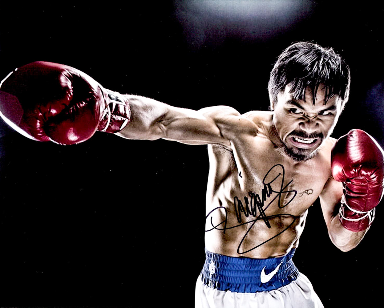 Manny Pacquiao Signed 8x10 Photo (Pacquiao COA) at PristineAuction.com Manny Pacquiao Signed 8x10 Photo (Pacquiao COA) at PristineAuction.com