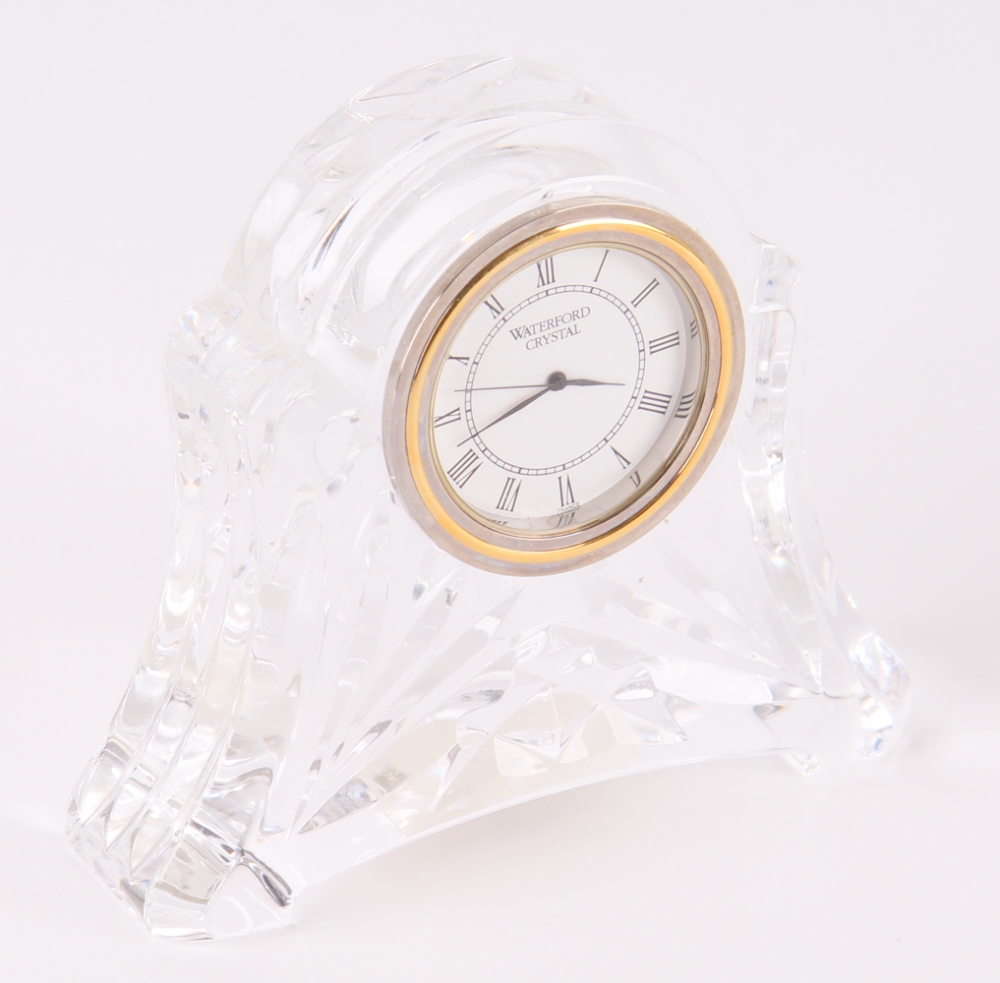 Waterford Crystal Mantel Desk Clock Pristine Auction