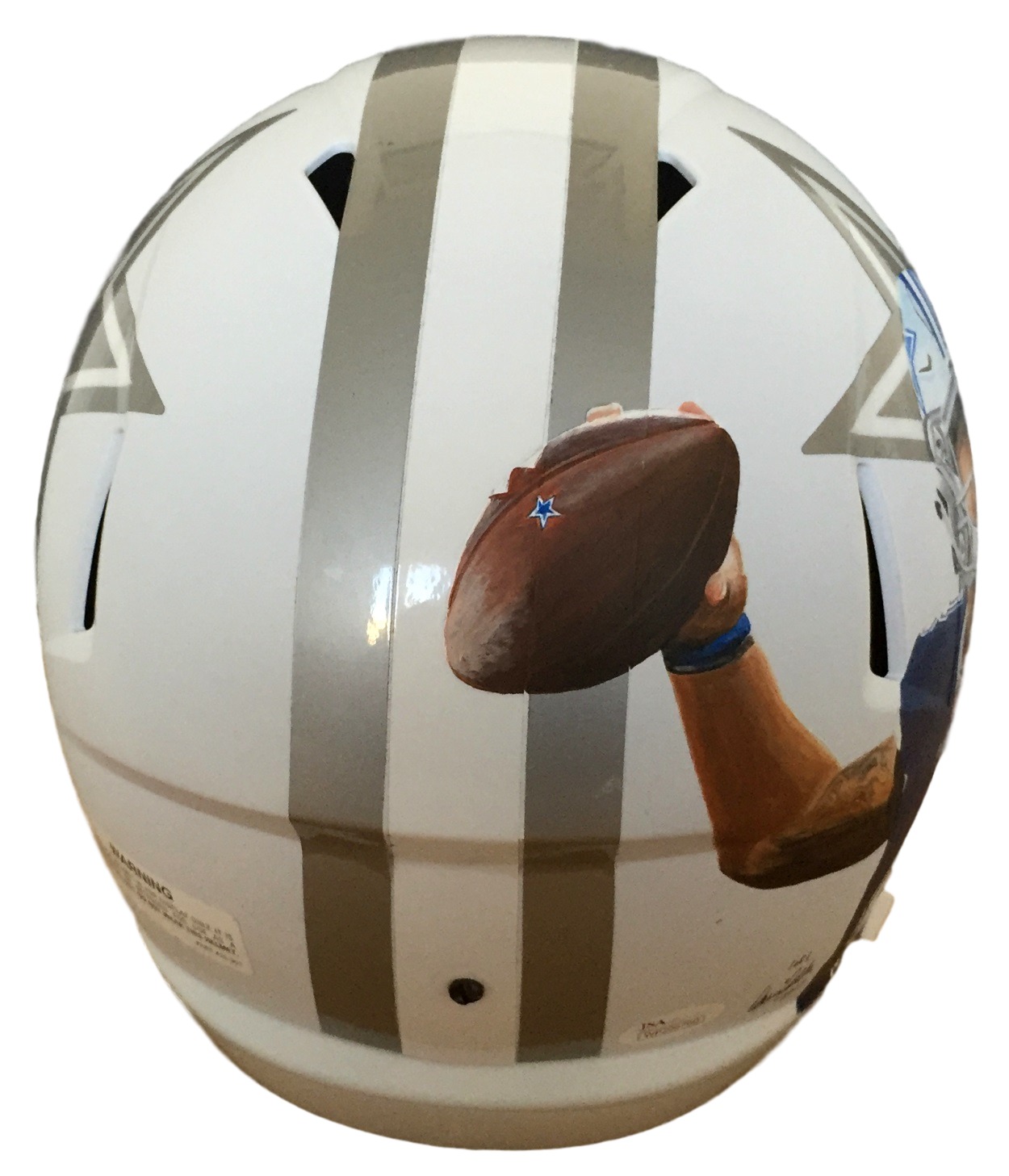 Dak Prescott Signed Cowboys LE Custom Hand Painted Full-Size Matte White ICE Speed Helmet #1/1 (JSA COA) at PristineAuction.com Dak Prescott Signed Cowboys LE Custom Hand Painted Full-Size Matte White ICE Speed Helmet #1/1 (JSA COA) at PristineAuction.com