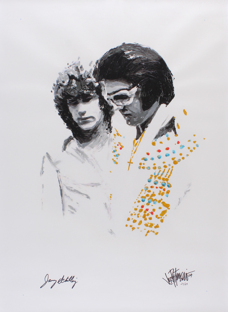 Joe Petruccio - Jerry Schilling - Elvis Presley "You'll Never Walk Alone" Signed Limited Edition 20" x 27.5" Fine Art Giclee on Canvas #24/25 (Petruccio COA & PA LOA) at PristineAuction.com Joe Petruccio - Jerry Schilling - Elvis Presley "You'll Never Walk Alone" Signed Limited Edition 20" x 27.5" Fine Art Giclee on Canvas #24/25 (Petruccio COA & PA LOA) at PristineAuction.com