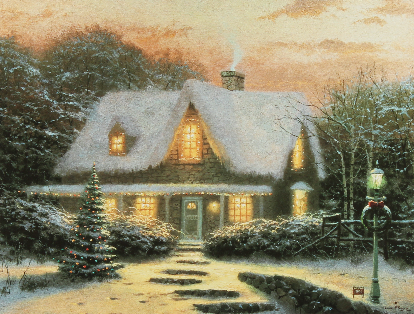 Thomas Kinkade "Christmas Eve" 10.25" x 7.75" Fine Art Print at PristineAuction.com Thomas Kinkade "Christmas Eve" 10.25" x 7.75" Fine Art Print at PristineAuction.com