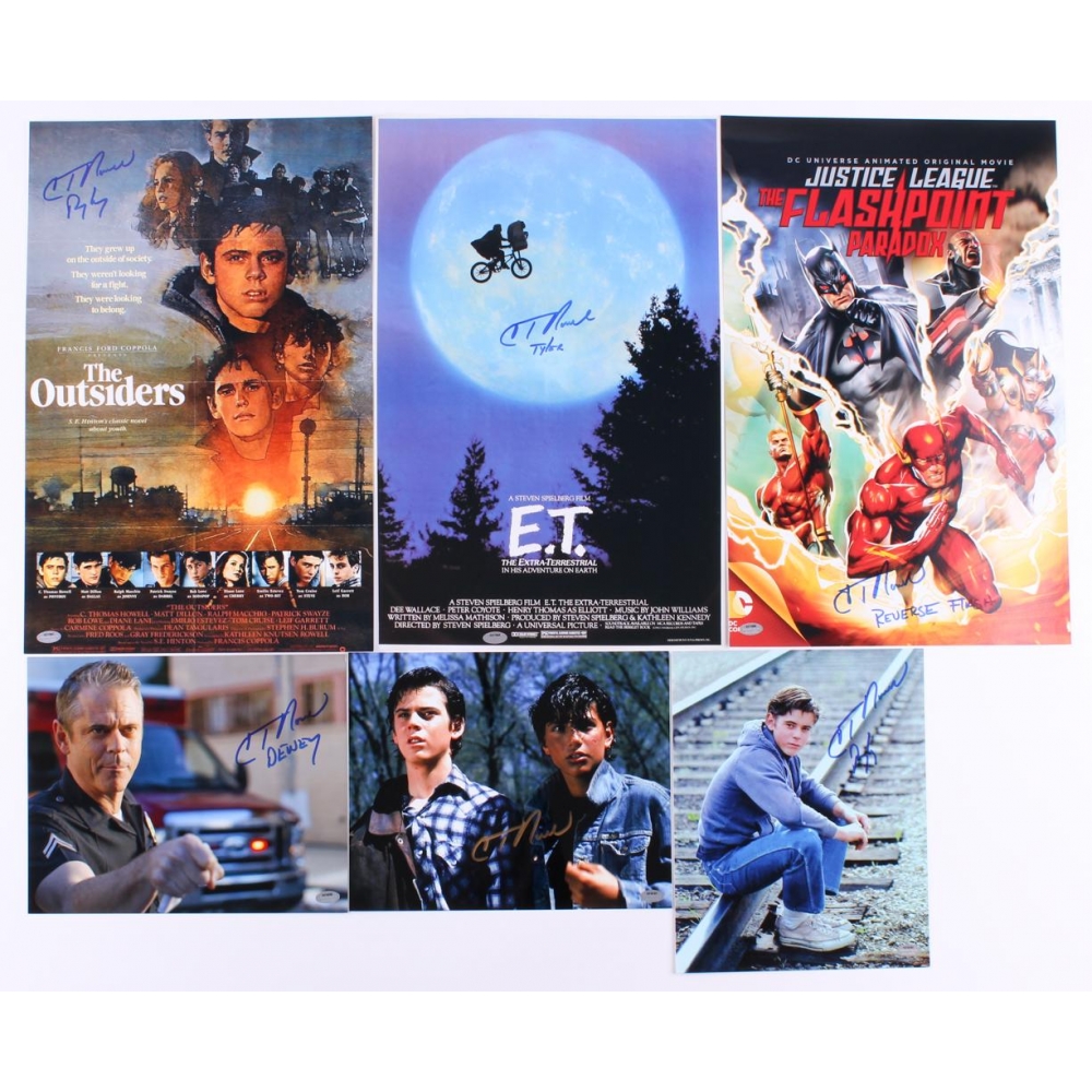 Lot Of 6 C Thomas Howell Signed Photos With E T The