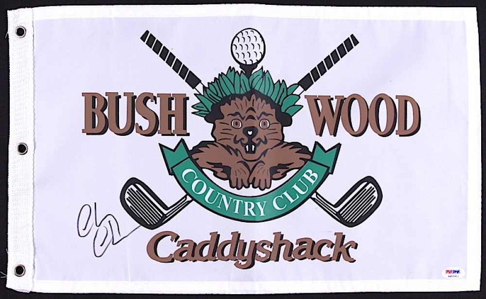 Chevy Chase Signed Bushwood Country Club "Caddyshack" Golf Flag (PSA COA) at PristineAuction.com Chevy Chase Signed Bushwood Country Club "Caddyshack" Golf Flag (PSA COA) at PristineAuction.com