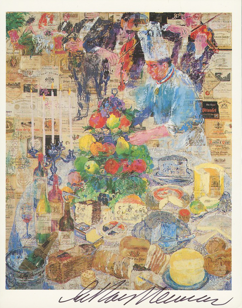 Leroy Neiman Signed "La Cuisine Francaise" 4.75" x 6.25" Postcard (JSA COA) at PristineAuction.com Leroy Neiman Signed "La Cuisine Francaise" 4.75" x 6.25" Postcard (JSA COA) at PristineAuction.com