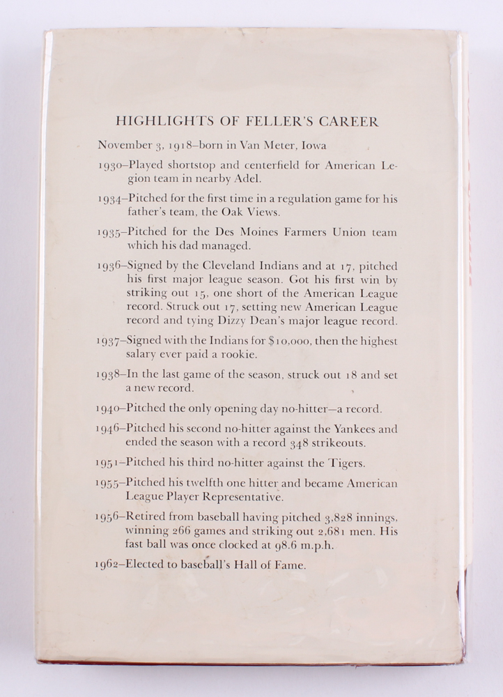 Bob Feller Signed "Bob Feller Hall of Fame Strikeout Star" By Gene Schoor Hardback Book (JSA COA) at PristineAuction.com Bob Feller Signed "Bob Feller Hall of Fame Strikeout Star" By Gene Schoor Hardback Book (JSA COA) at PristineAuction.com