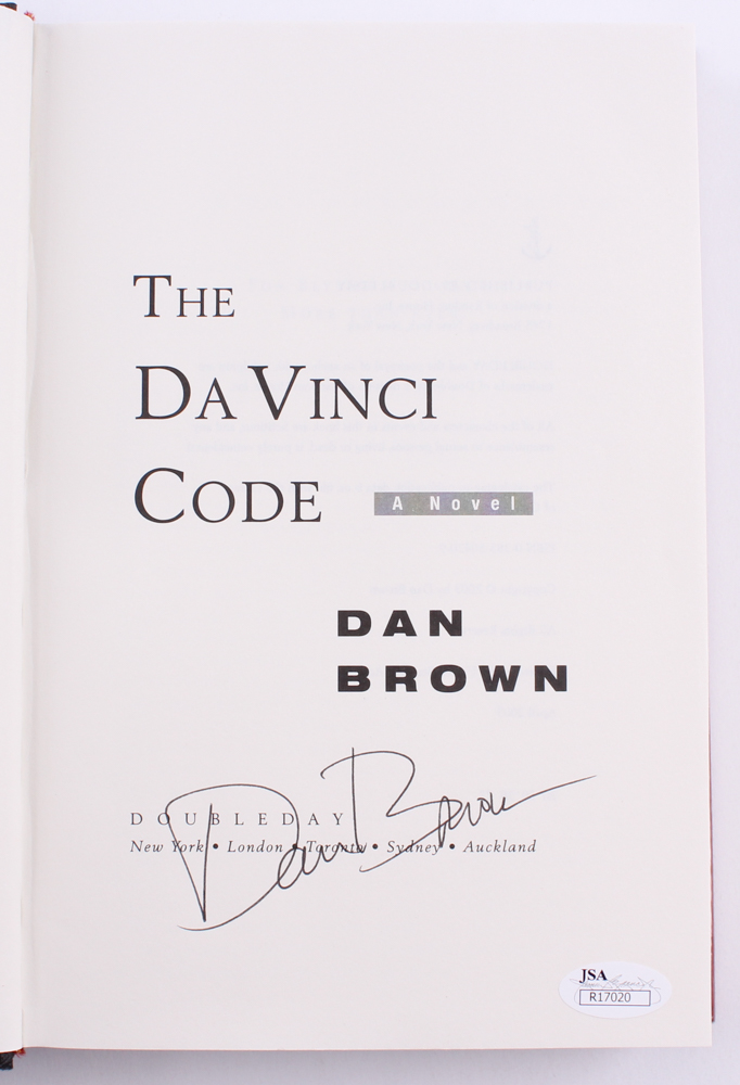 Dan Brown Signed "The DaVinci Code" Hardback Book (JSA COA) at PristineAuction.com Dan Brown Signed "The DaVinci Code" Hardback Book (JSA COA) at PristineAuction.com