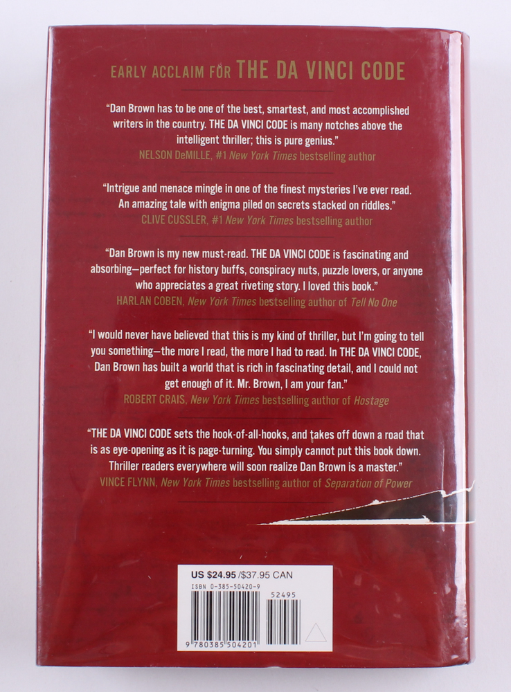 Dan Brown Signed "The DaVinci Code" Hardback Book (JSA COA) at PristineAuction.com Dan Brown Signed "The DaVinci Code" Hardback Book (JSA COA) at PristineAuction.com