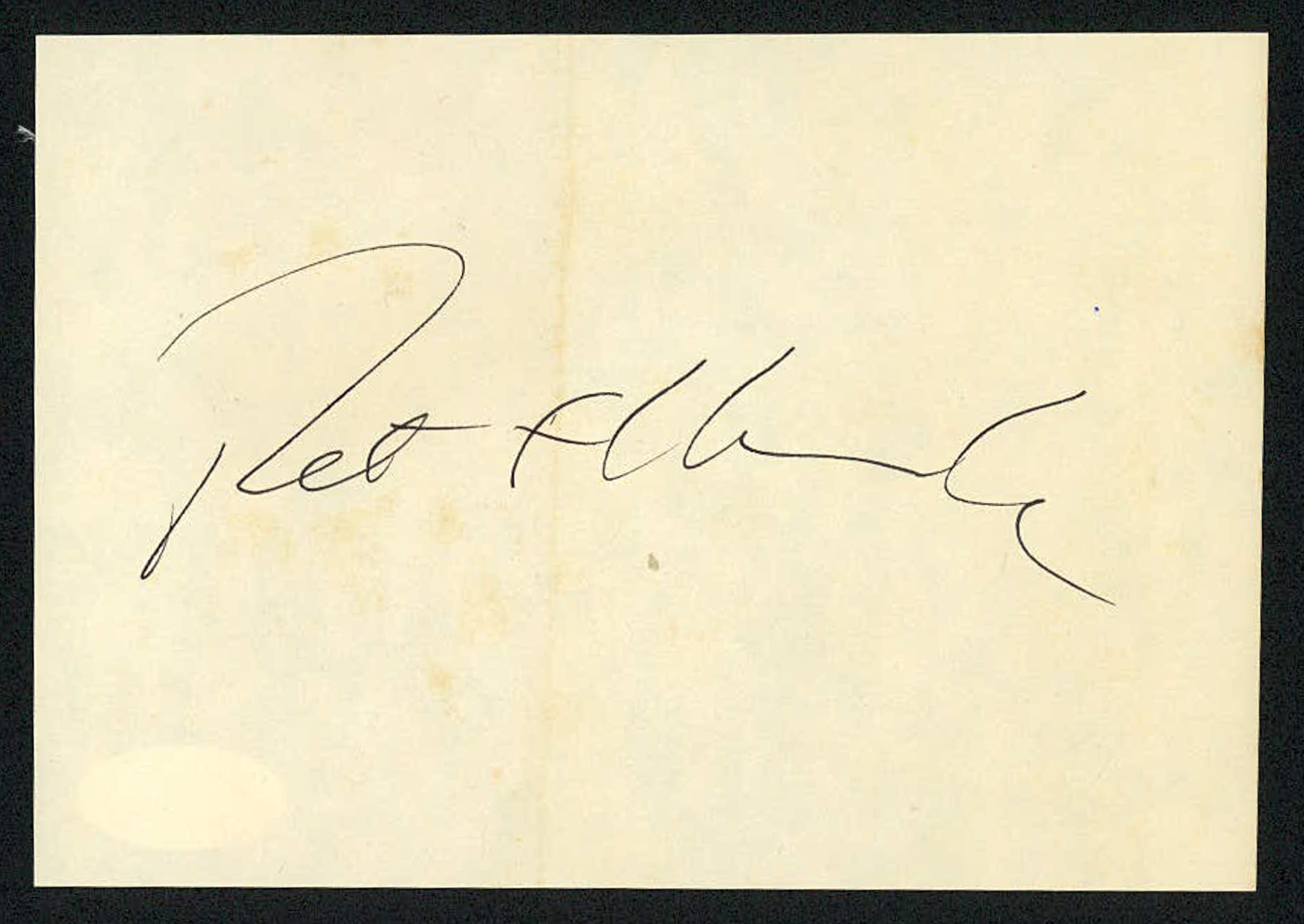 Robert Kennedy Jr. Signed 4x6 Cut (JSA COA) at PristineAuction.com Robert Kennedy Jr. Signed 4x6 Cut (JSA COA) at PristineAuction.com