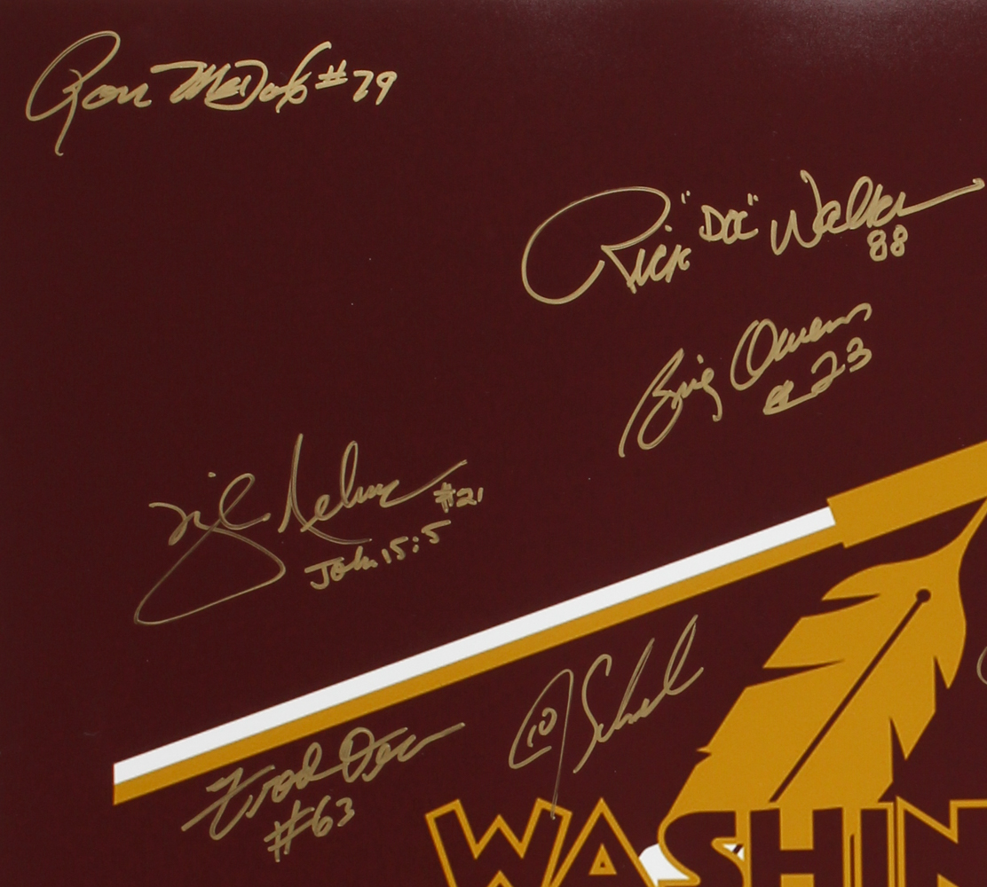 Redskins 16x20 Photo Signed By (15) with Bill Brundige, Fred Dean, Pat Fischer, Keith Griffin, Roy Jefferson, Jimmie Jones, Paul Laaveg, Ron McDole, Mike Nelms (MAB Hologram) at PristineAuction.com Redskins 16x20 Photo Signed By (15) with Bill Brundige, Fred Dean, Pat Fischer, Keith Griffin, Roy Jefferson, Jimmie Jones, Paul Laaveg, Ron McDole, Mike Nelms (MAB Hologram) at PristineAuction.com