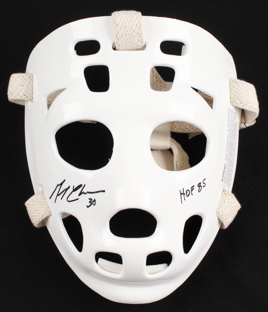 Gerry Cheevers Signed Throwback Goalie Mask Inscribed "HOF 85" (Schwartz COA) at PristineAuction.com Gerry Cheevers Signed Throwback Goalie Mask Inscribed "HOF 85" (Schwartz COA) at PristineAuction.com