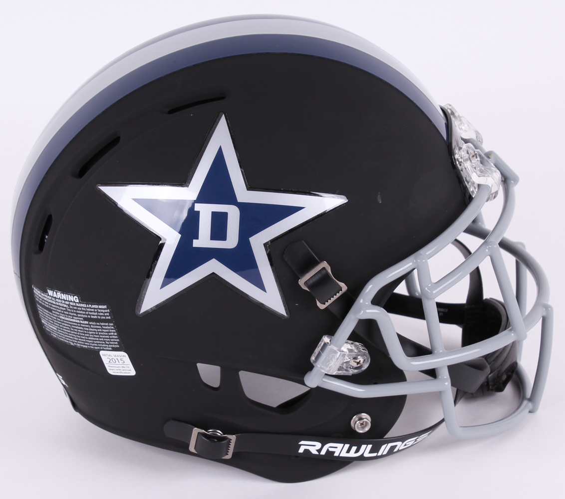 Dallas Cowboys Custom Matte Black Full-Size Authentic Proline Helmet at PristineAuction.com Dallas Cowboys Custom Matte Black Full-Size Authentic Proline Helmet at PristineAuction.com
