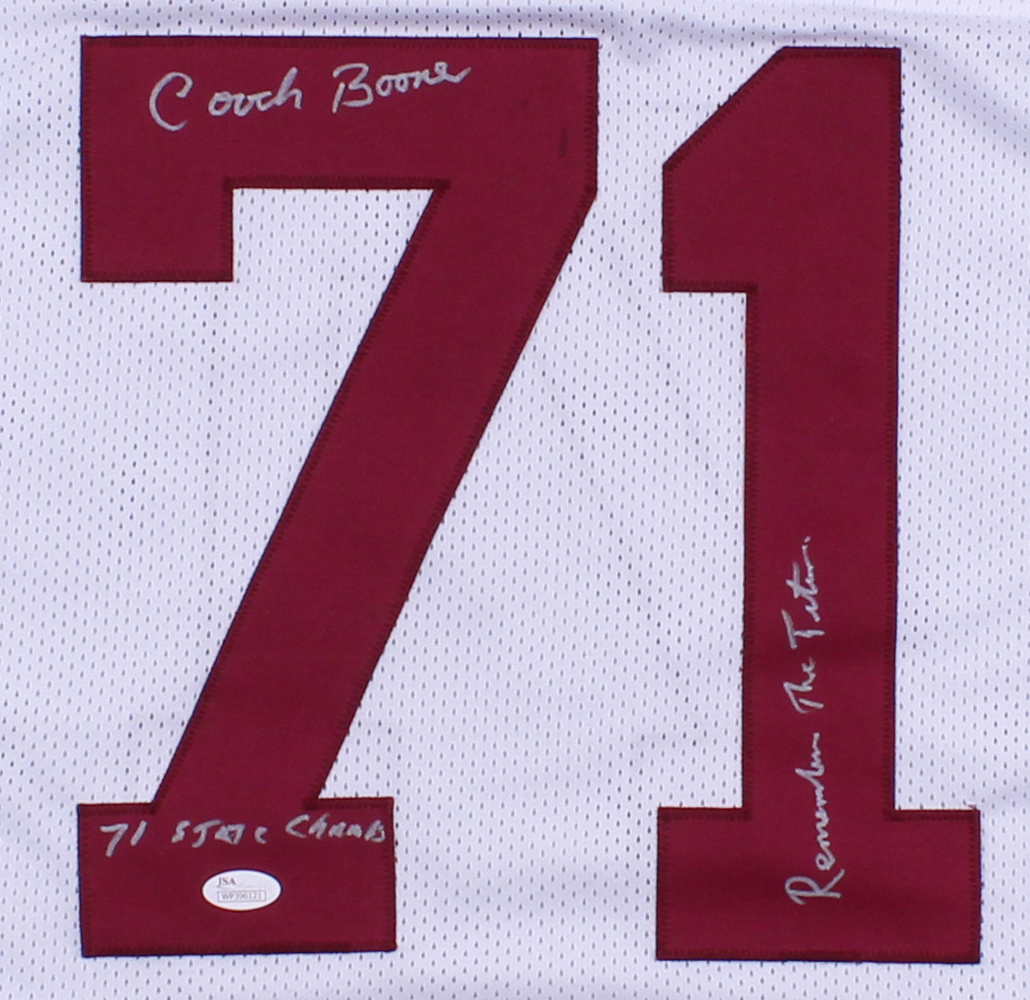 Herman 'Coach' Boone Signed T. C. Williams Jersey Inscribed " Remember the Titans 71 State Champs" (JSA COA) at PristineAuction.com Herman 'Coach' Boone Signed T. C. Williams Jersey Inscribed " Remember the Titans 71 State Champs" (JSA COA) at PristineAuction.com