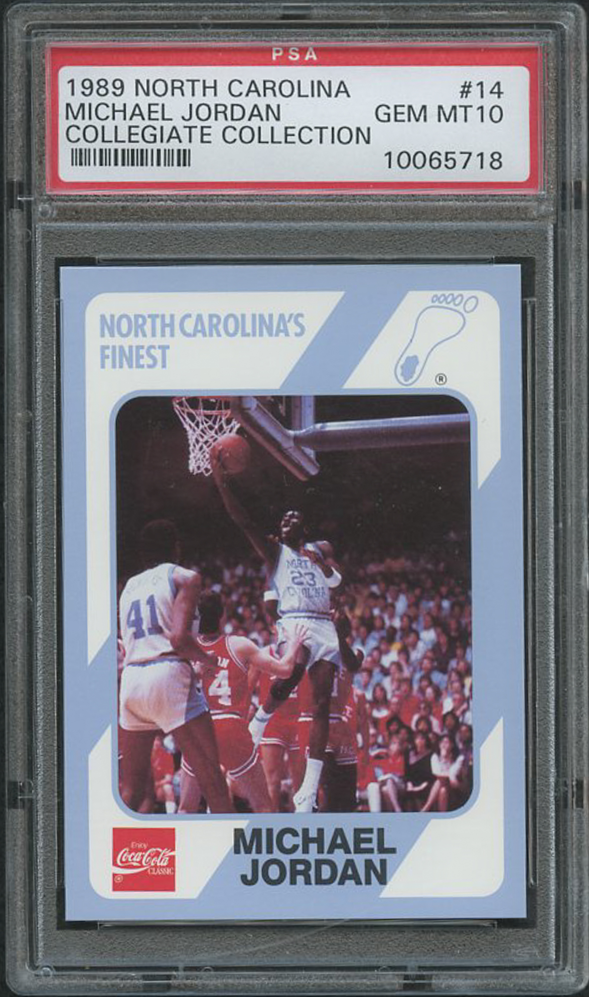 1989-90 North Carolina Collegiate Collection #14 Michael Jordan (PSA 10) at PristineAuction.com 1989-90 North Carolina Collegiate Collection #14 Michael Jordan (PSA 10) at PristineAuction.com