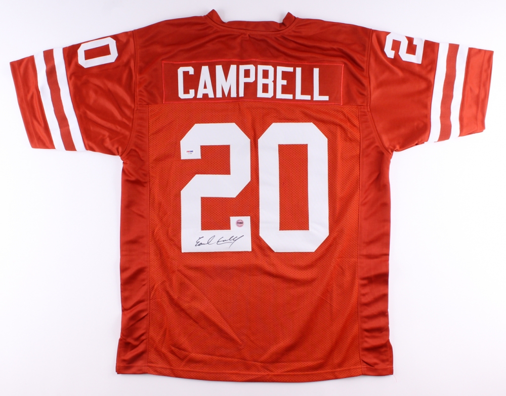 Earl Campbell Signed Texas Longhorns Jersey (PSA COA & Fiterman Sports Group Hologram 