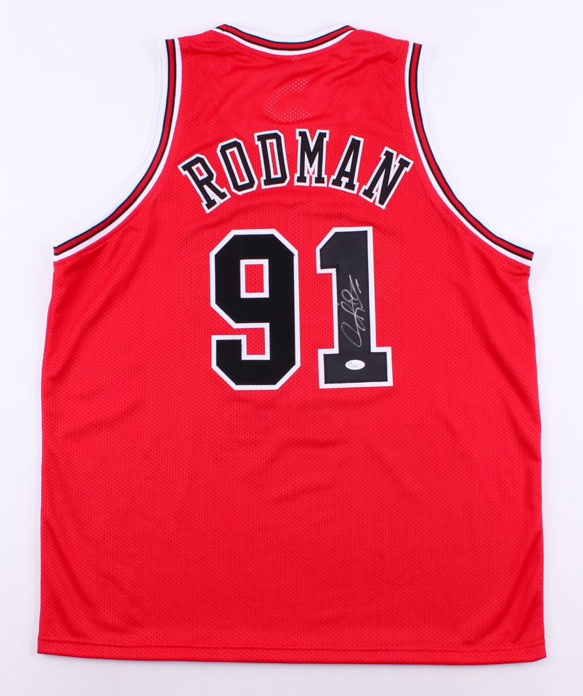 Dennis Rodman Signed Bulls Jersey (JSA COA) at PristineAuction.com Dennis Rodman Signed Bulls Jersey (JSA COA) at PristineAuction.com