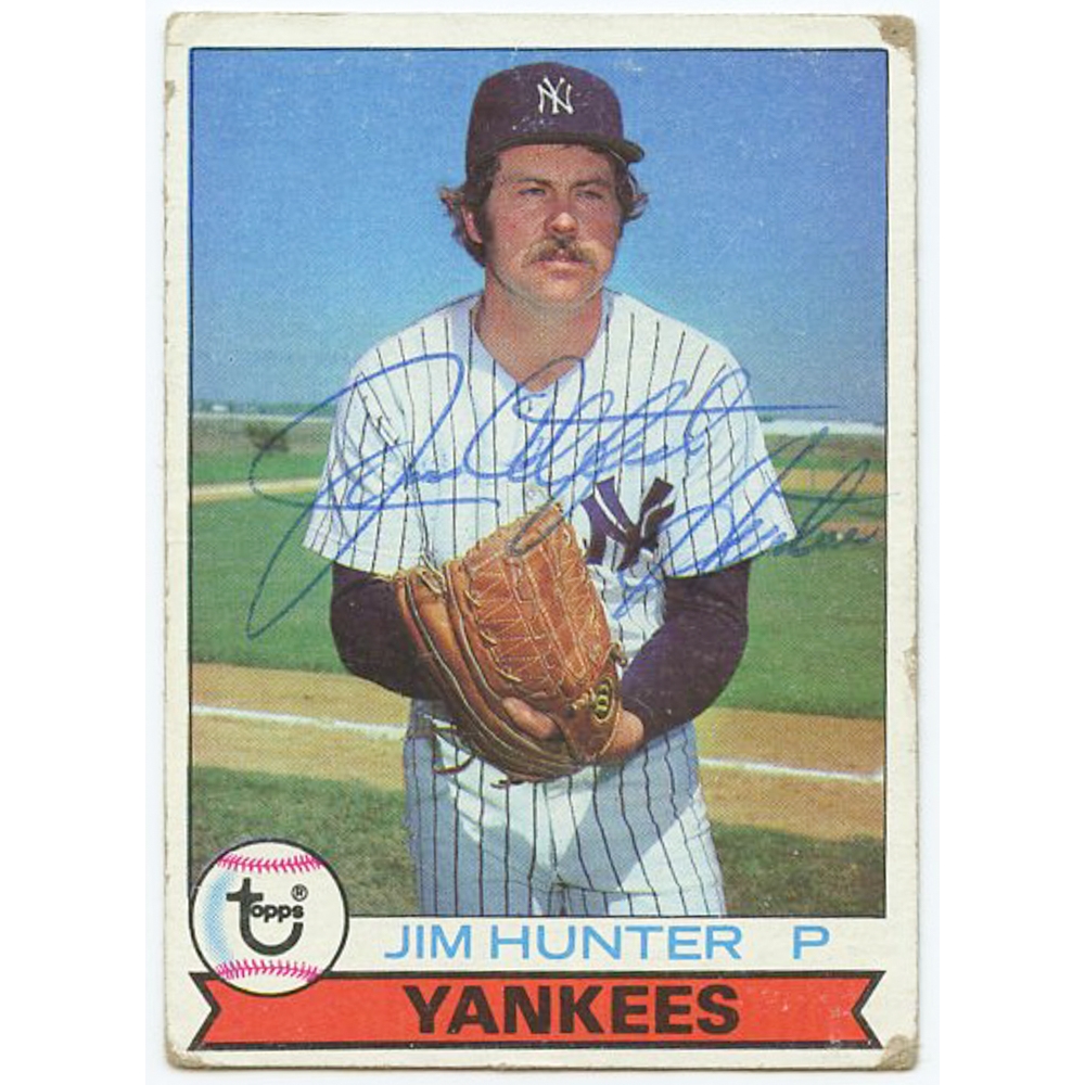 Jim "Catfish" Hunter Signed 1979 Yankees Burger King 6 (JSA COA