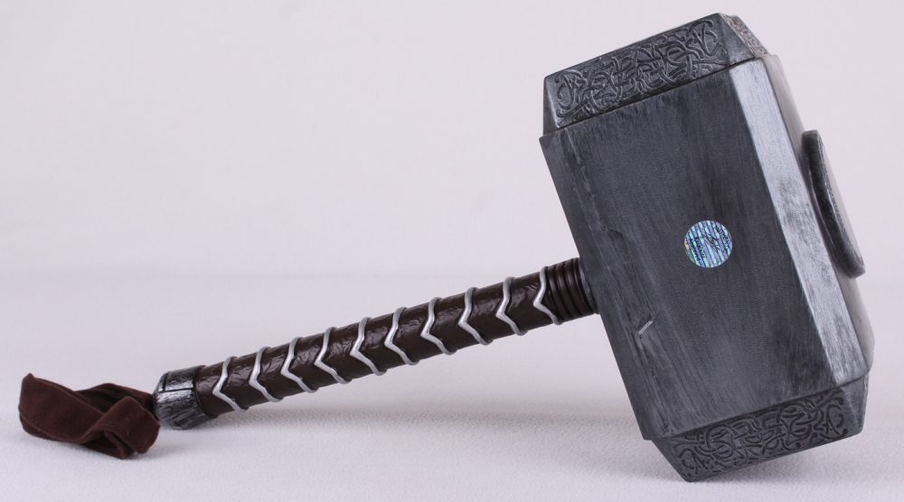 Stan Lee Signed Thor Hammer Movie Prop Replica (Lee Hologram) at PristineAuction.com Stan Lee Signed Thor Hammer Movie Prop Replica (Lee Hologram) at PristineAuction.com